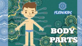 Body Parts. English Vocabulary. Educational Video. FLEDU KIDS