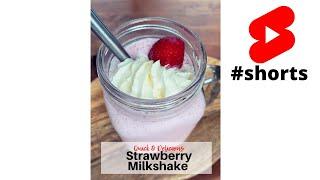 Strawberry Milkshake (3 ingredients)  #Shorts