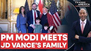 PM Modi Meets JD Vance, Wife Usha & Kids, Discuss Nuclear Energy in Paris | Firstpost America | N18G