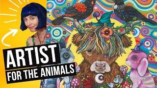 Art for the Animals - MIND BLOWING Bright and Vibrant Vegan Art with Lynda Bell