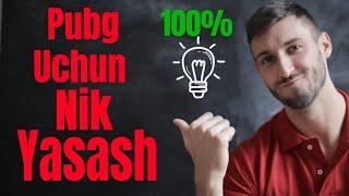 Pubg uchun nik yasash 100% ishlaydi ispoti bilan