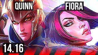 QUINN vs FIORA (TOP) | 4/1/4, 500+ games | EUW Diamond | 14.16