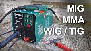 Multischweißgerät Parkside PMSG 200 A1 (199€) WIG, MIG, MMA | Unboxing und Test