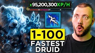 Season 5 Speedrun 1-100 Fastest Druid in Diablo 4