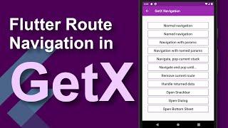 GetX - Part 3 (Route navigation)