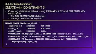 Topic 03, Part 03 - Creating Primary Keys and Foreign Keys using SQL