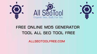 How to Generate Online Md5 | Smallseotools | Free Online Md5 Generator Tool All SEO Tool Free