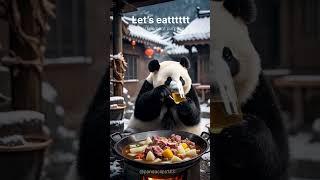 Let’s eat with panda #pandaclips #shorts #AI panda