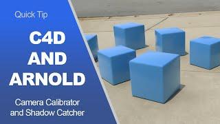 Cinema 4d and Arnold Render Camera Calibrator and Shadow Catcher 3D Image Compositing (2020)