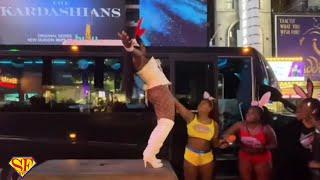 What Happens Inside a Party Bus, Times Square New York