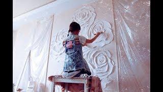 БАРЕЛЬЕФ изюминка интерьера! Speed painting wall art!