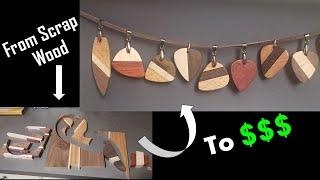 Turn Scrap Wood into Etsy Products! Unique Wooden Jewelry! Pendants and Keychains