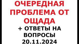 Очередная проблема от Ощада + Ответы на вопросы. 20 ноября 2024 г.