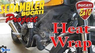 Exhaust heat wrap on the Scrambler - Ducati Scrambler Project ep 10