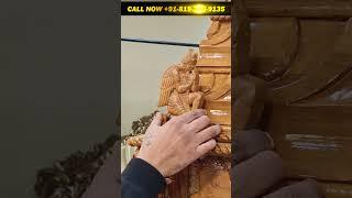 Exquisite Wooden Home Temple Design in Solid Teak Wood with Hand Carvings!