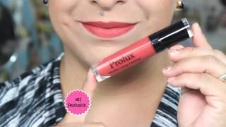 SWATCHES DE 15 LABIALES MATTE PROLUX  SANDY DELGADO