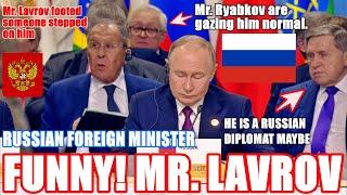 Mr. Sergey Lavrov (Russian Foreign Minister) taken foot stepped on by Someone the BRICS Summit 2024