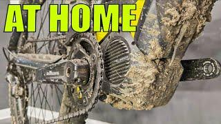 Muddy bike wash at home? How to clean bicycle in a small room.