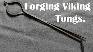 Forging scarf-welded Viking tongs