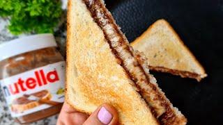 Nutella Chocolate Cheese Sandwich Recipe #shorts