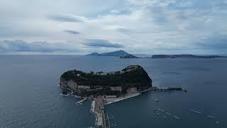 Capo Posillipo, parco Virgiliano, Bagnoli, Ilva. Drone  Vision 4K