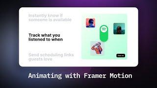 Recreating the Awesome Amie.so Animations With Framer Motion - part 1/2