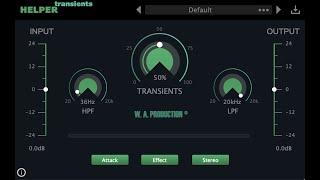 FREE VST PLUGIN BY W A PRODUCTION - HELPER TRANSIENTS 2