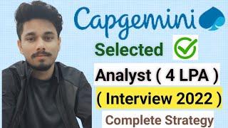 Capgemini Interview of Analyst(4LPA) |Interview Experience | Capgemini Interview |Analyst Role 2022|