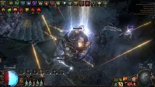 Tanking Wave 30 Simulacrum on my most insane build ever, Aura/Armor Stacker Ascendant POE 3.20