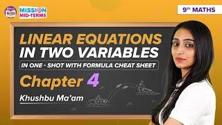 Linear Equations in Two Variables Class 9 Maths One-Shot (Formula Sheet) | CBSE Class 9 Exams