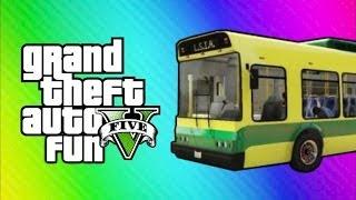 GTA Online Funny Moments - Home Run, Vehicle Glitch Fun, Banana Bus Launch, Vanoss Bus