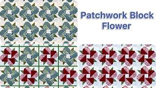 Flower Easy Quilting Block for Beginners Patchwork Quilt Patterns Patchwork Design