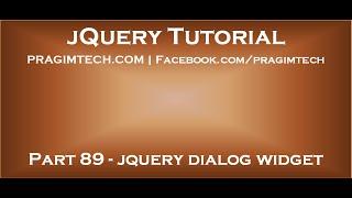 jquery dialog widget