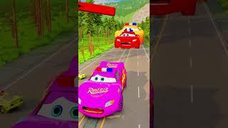 Police Lightning McQueen Colorful Small to Giant Cars vs Pen