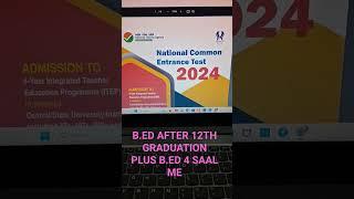 Career in Teaching after school 12th,4 year integrated program check description for more info #ncet