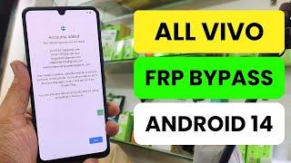 All Vivo Android 14 Frp Bypass | All Vivo Frp Bypass Android 14 