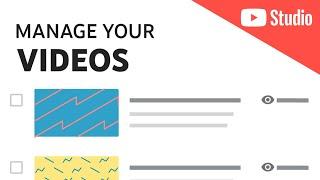 Edit video settings with YouTube Studio