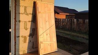 Дверь в баню своими руками! DIY wooden door!