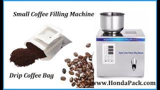 Desktop weighing and filling machine for drip coffee bag and pyramid tea bag