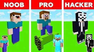 Minecraft NOOB vs PRO vs HACKER - STATUE HOUSE BUILD CHALLENGE in Minecraft Animation