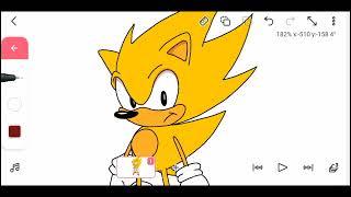 How to Draw SUPER SONIC + animation on flipaclip