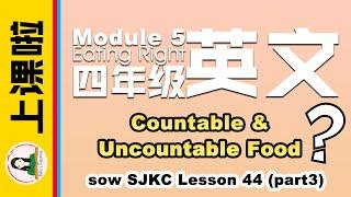 【上课啦】CEFR四年级英文｜Module 5 Eating Right｜Lesson 44 part 3 | Countable & Uncountable Food