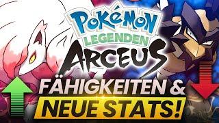 ALLE Fähigkeiten & Statuswerte der NEUEN POKEMON in Legenden Arceus!