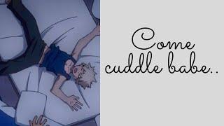 Sleepy Katsuki Bakugo - Cuddle With Me to Sleep Babe..(rainy night cuddles)(My Hero Academia ASMR)