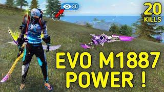 SOLO VS SQUAD || EVO MAX M1887 POWER!!! FIRST GAMEPLAY WITH MAXED M1887 || 99% HEADSHOT INTEL I5