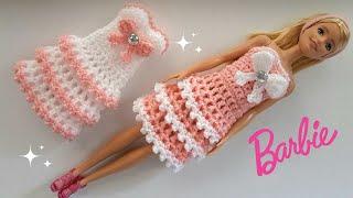 Elegante vestido para barbie en CROCHET🩷 | Moda en rosa️ | Barbie outfit