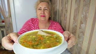 Настоящий домашний очень вкусный рассольник.Мой любимый суп.