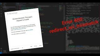 Error 400: redirect_uri_mismatch | solved