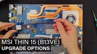 MSI Thin 15 (B13VE) 13th gen Intel - DISASSEMBLY AND UPGRADE OPTIONS