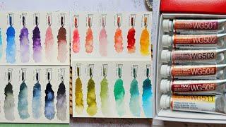 NEW Holbein Granulating Watercolor Swatches